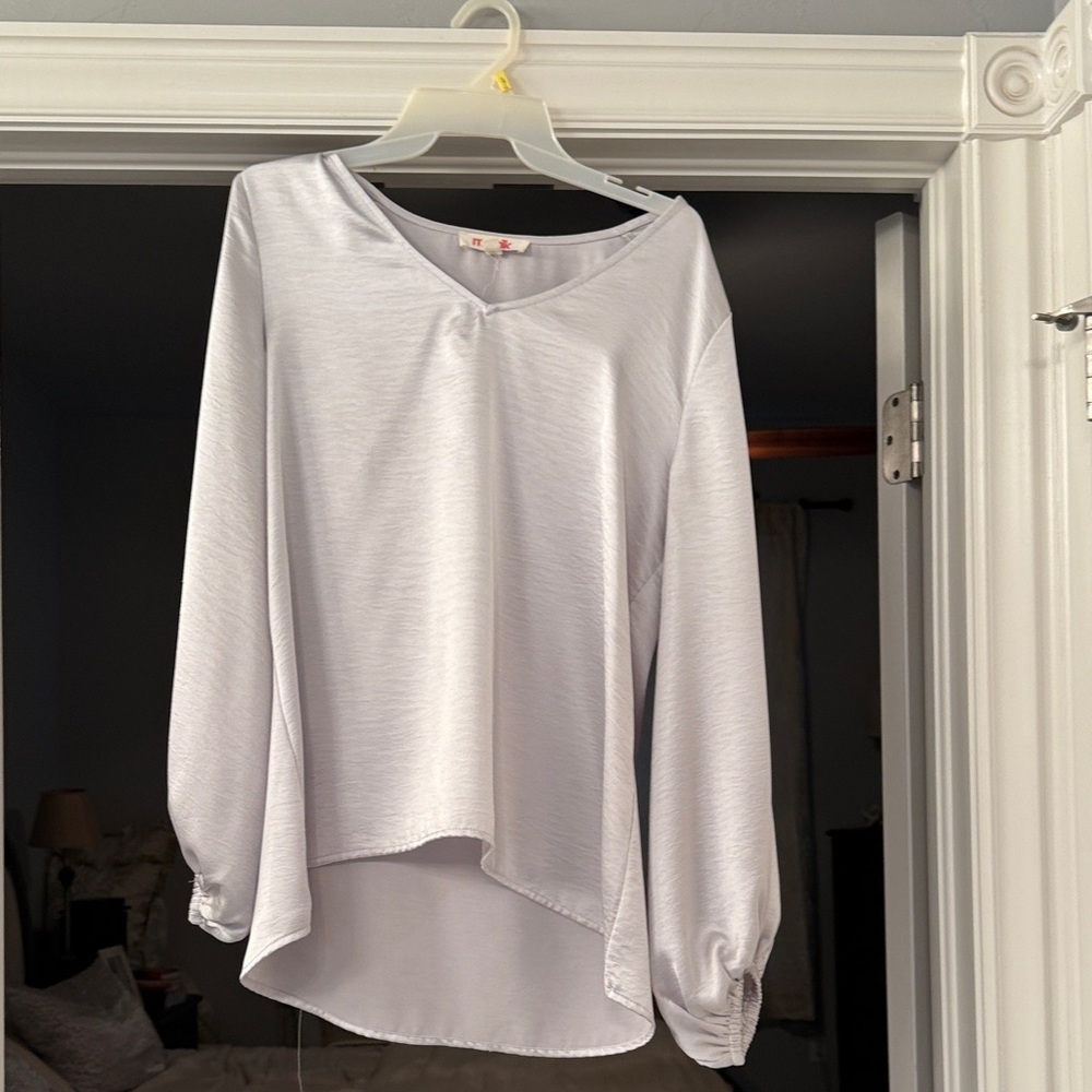 Silver shiny top